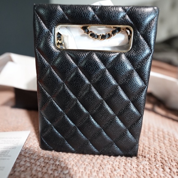 Chanel Caviar Quilted Evening Box Bag Black - Picture 4 of 9